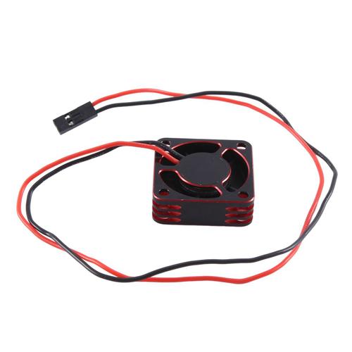 Moteur Esc À Coque Métallique, Ventilateur De Refroidissement De 25 Mm, Ventilateur De Dissipation Thermique À Grande Vitesse Pour Pièce De Rechange De Voiture Rc, Rouge