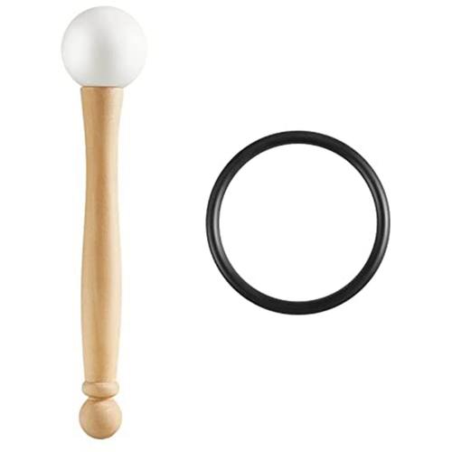 Bol Chantant Malletandrubber O Ring Singing Bowl Strikers Avec Manche En Bois Tête En Caoutchouc Pour Au Bol Chantant En Cristal