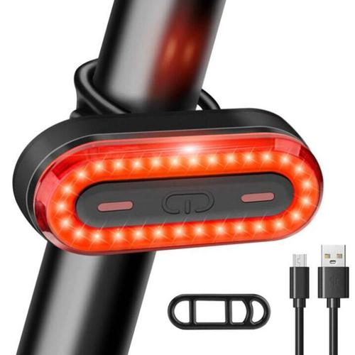 Led Vélo Arrière Lumière 6 Modes D'éclairage Usb Rechargeable Vélo Lumière Lampe De Poche 400mah Batterie Protection Étanche