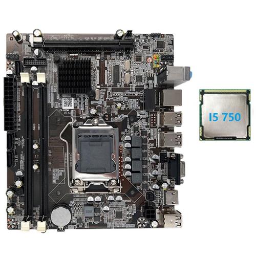 Carte Mère H55 Lga1156 Prend En Charge I3 530 I5 760 Series Cpu Ddr3 Memory Desktop Computer Motherboard Avec I5 750 Cpu