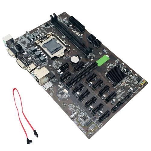 Carte Mère D'exploitation Minière B250 Btc Lga 1151 Ddr4 12x Fente Pour Carte Graphique Sata3.0 Usb3.0 Faible Puissance Pour L'exploitation Minière Mineur Btc