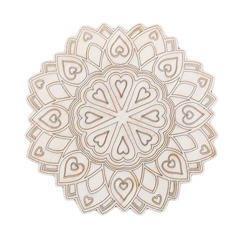 Fleur De Vie Base De Cristal En Bois Grille De Pierre Plaque Oscillante Boule De Cristal Base De Grille De Méditation Yoga G