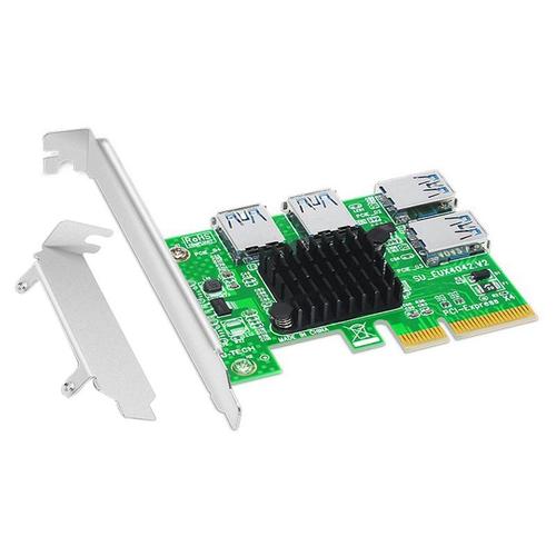 Adaptateur Pci-E Vers Pci-E Un Pour Quatre Interface Graphique Pci-E X4 Vers Carte D'extension D'interface 4xusb Pour L'exploitation Minière Btc