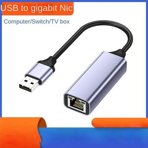 Usb Vers Rj45 Usb3.0 Pc Internet Usb Adaptateur Réseau 1000mbps Pour Ordinateur Portable/Tv Box