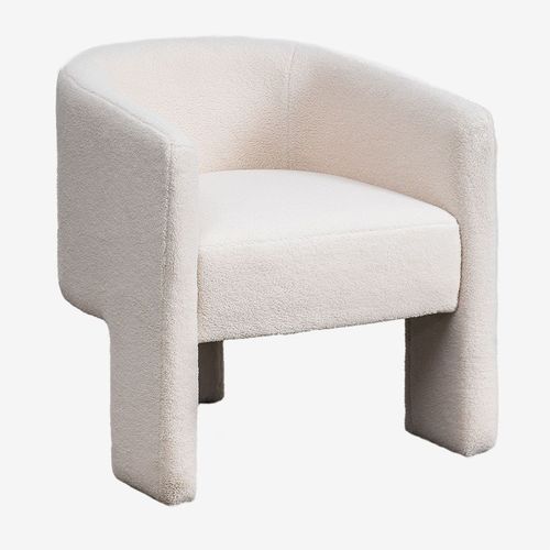 Chaise De Salle À Manger En Chenille Xastru Blanc