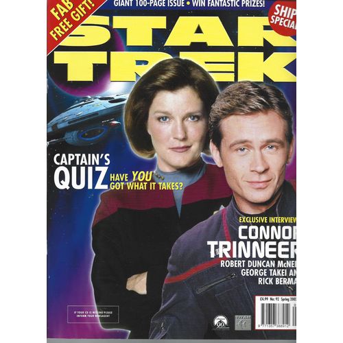 Star Trek Magazine # 92 ( Spring 2002 ) : Connor Trinneer ( Interview ) - Robert Duncan Mcneill ( Interview ) - George Takei ( Interview ) - Rick Berman ( Interview ) - Etc ...