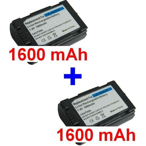 Pack de 2 batteries compatible PANA CGR-S602A CGR-S602E DMW-BL14 *1600mAh*