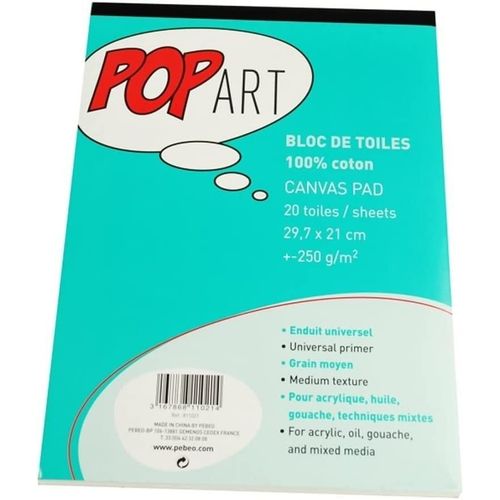 Bloc De 20 Toiles En Coton Pour Peinture - A4