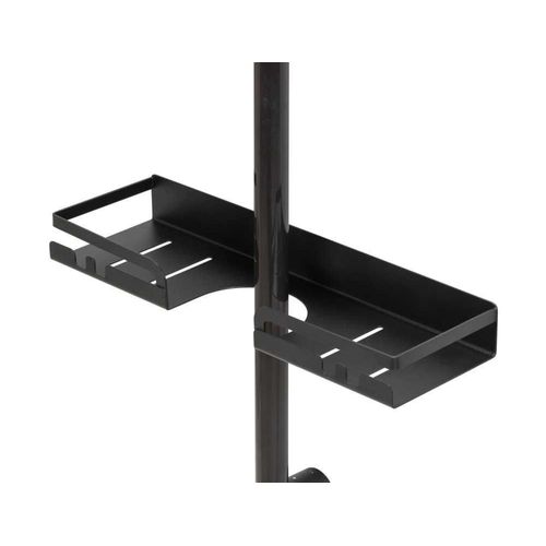 Étagère de barre douche - L. 35,5 cm - Noir