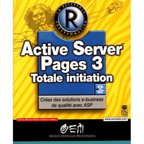Active Server Pages 3. Totale Initiation, Avec Cd-Rom