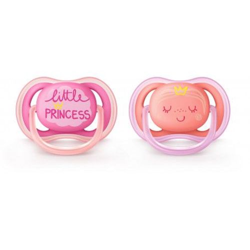 Lot De 2 Sucettes Ultra Aérées Tendance 6/18 Mois Princesse - Philips Avent