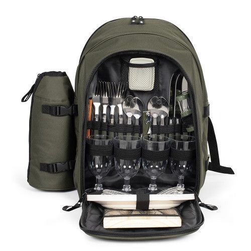 Sac à dos pique-nique isotherme VERT 4 personnes