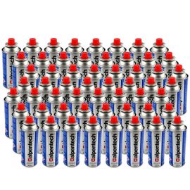 Pack de 56 cartouches gaz ALPENTECH 250g butane Bouteille de gaz UN2037 pour rechauds et desherbeurs thermiques