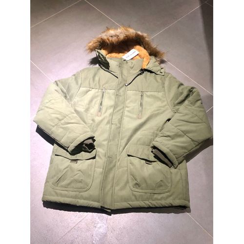 Manteau Homme Hiver, Parka Chaude Avec Fourrure Et Capuche Amovible