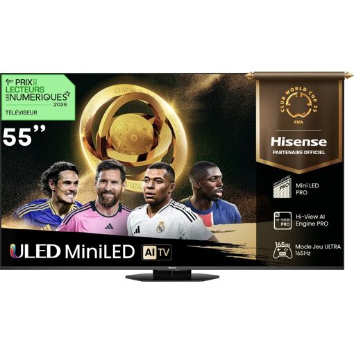 Hisense 55U8Q sw LED-TV Mini LED ULED UHD Multituner BT Smar