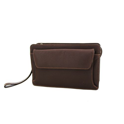 Pochette à glissière Katana K 69311 - Chocolat
