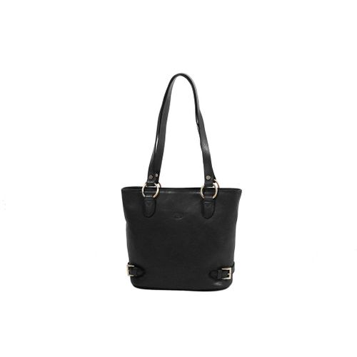 Sac shopping Katana en cuir de Vachette collet K 82150 - Noir