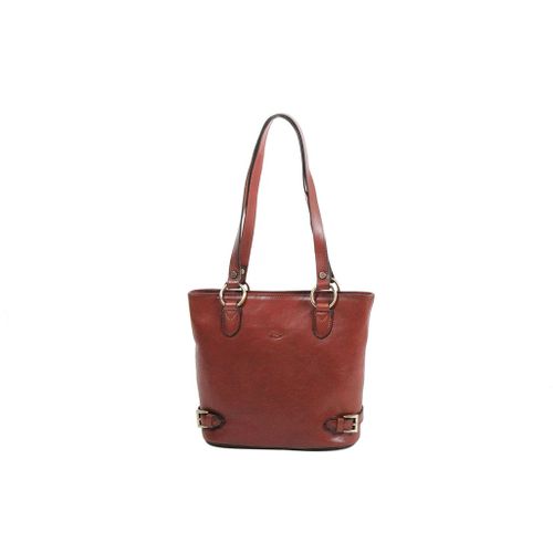 Sac shopping Katana en cuir de Vachette collet K 82150 - Marron