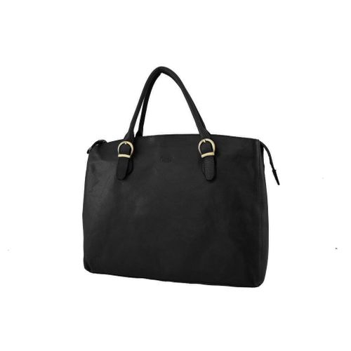 Sac shopping Katana en cuir de Vachette collet K 82534 - Noir
