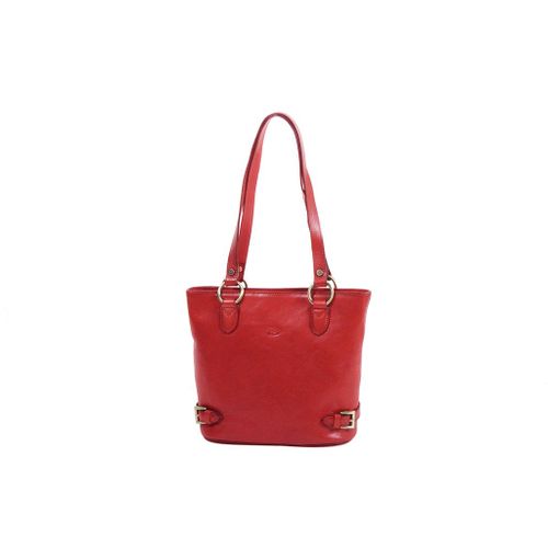 Sac shopping Katana en cuir de Vachette collet K 82150 - Rouge