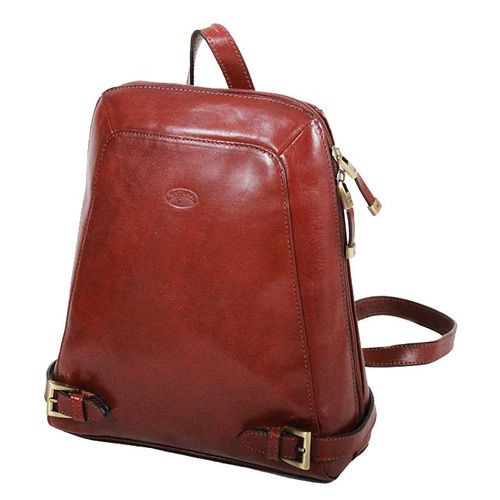 Sac à dos Katana en cuir de Vachette collet K 82358 - Marron