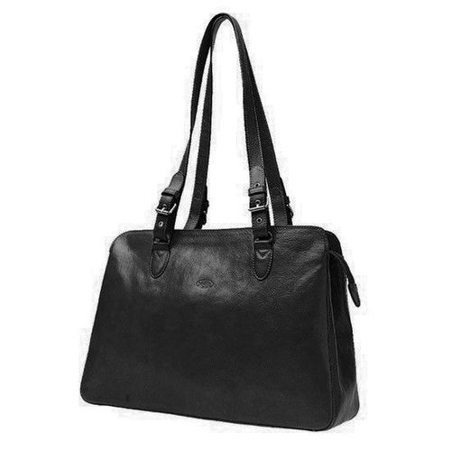 Sac shopping Katana en cuir de Vachette collet K 82365 - Noir