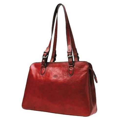 Sac shopping Katana en cuir de Vachette collet K 82365 - Rouge