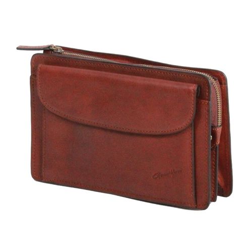 Pochette Gérard Henon Arizona Cuir de Vachette gras pleine fleur GH 5202 - Fauve