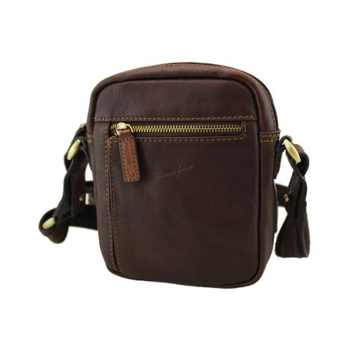 Pochette Gérard Henon Arizona Cuir de Vachette gras pleine fleur GH 5253 - Marron