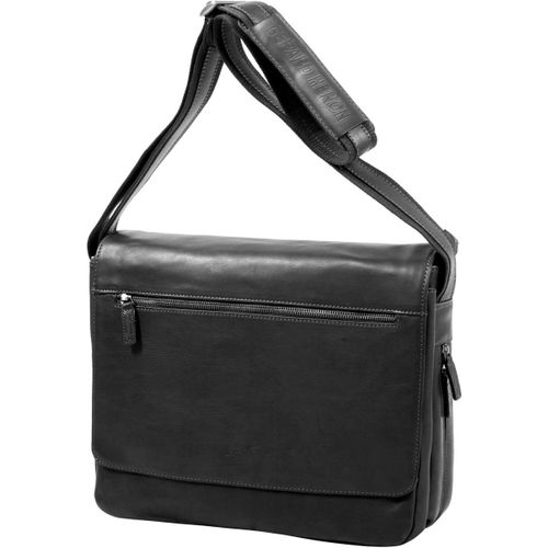 Besace Arizona Gérard Henon Cuir de Vachette gras pleine fleur GH 5273 - Noir