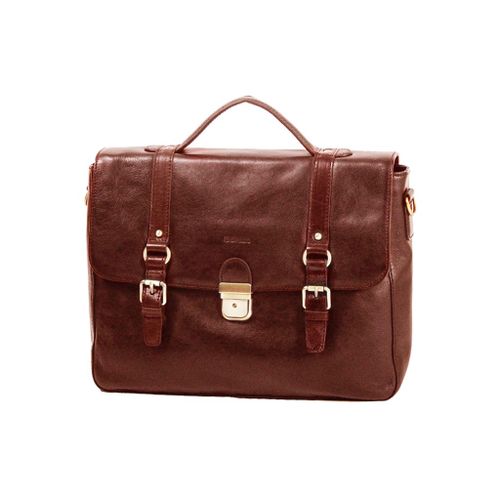 Cartable Katana 1 soufflet Cuir de Vachette gras K 36841 - Marron