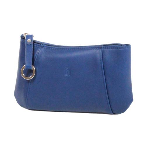 Trousse de maquillage Gérard Henon Softline en Cuir de Vachette Lisse GH33595 - Bleu