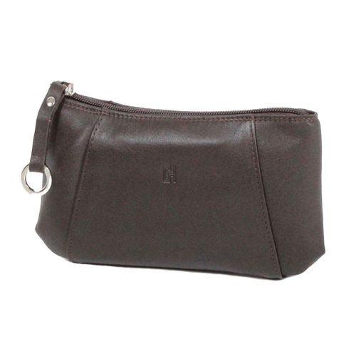 Trousse de maquillage Gérard Henon Softline en Cuir de Vachette Lisse GH33595 - Marron