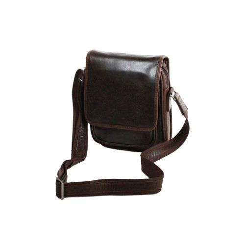 Pochette Gérard Henon Outland Cuir de Vachette Vieilli Pleine fleur GH 8350 - Marron
