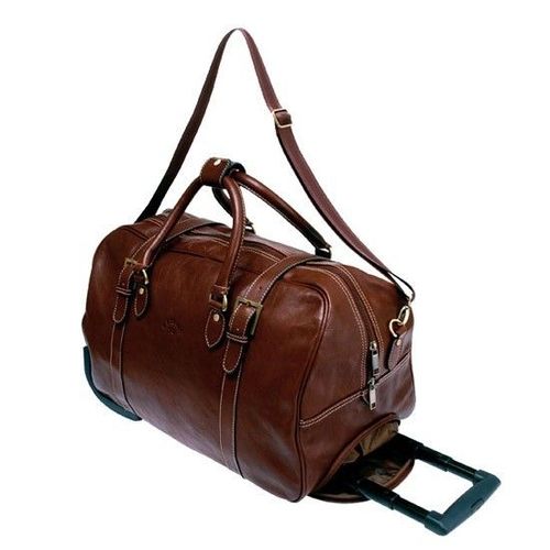 Sac de Voyage Trolley Katana en Cuir de Vachette Gras K 33157 - Marron