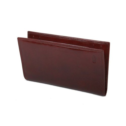 Compagnon / Porte-chéquier Katana Cuir de Vachette Collet K353008 - Chocolat