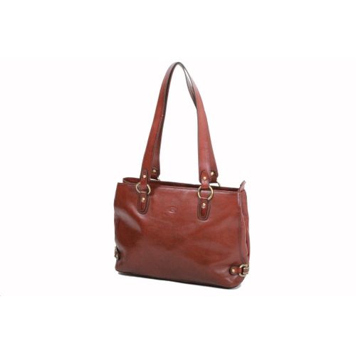 Sac shopping Katana en cuir de Vachette collet K 82617 - Marron