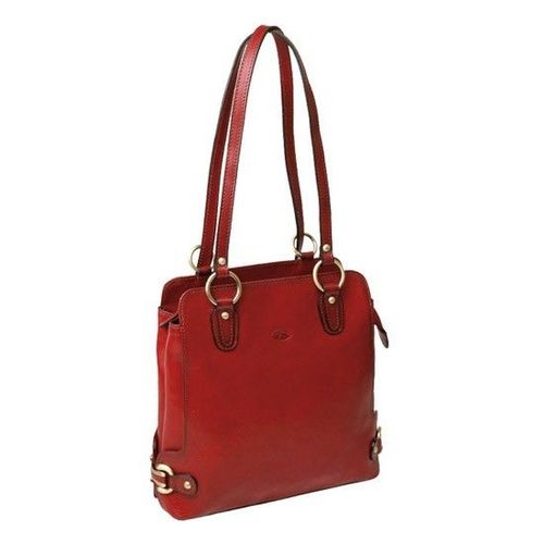 Sac shopping/ Sac à dos Katana en cuir de Vachette collet K 82612 - Rouge