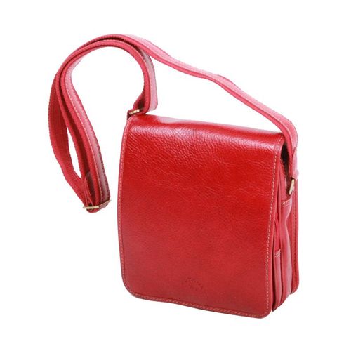 Besace Katana en cuir de Vachette gras K 32578 - Rouge