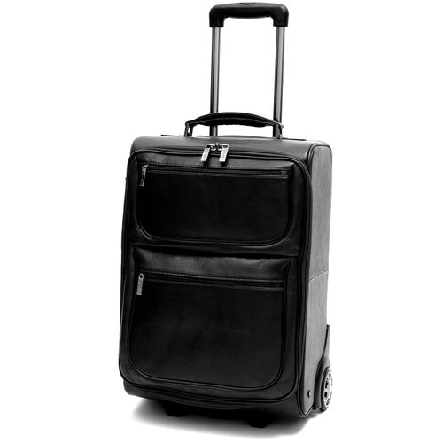 Trolley Gérard Henon Renaissance cuir de Vachette gras pleine fleur GH 5192 - Noir