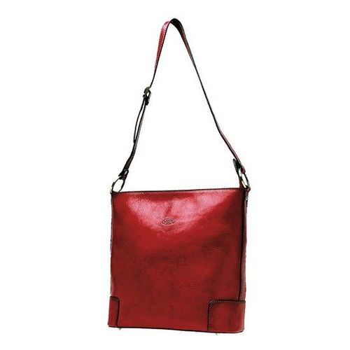 Sac à main/ Besace Katana en cuir de Vachette collet K 82596 - Rouge