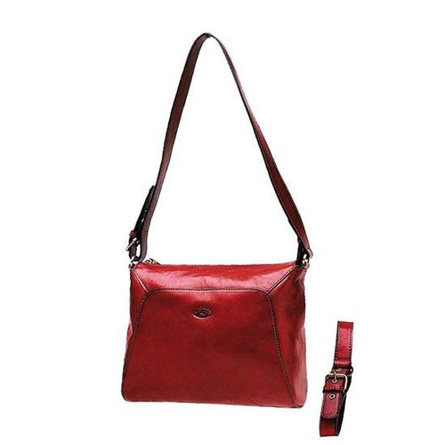 Sac à main Katana en cuir de Vachette collet K 82361 - Rouge