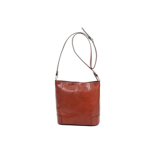 Sac à main/ Besace Katana en cuir de Vachette collet K 82596 - Marron