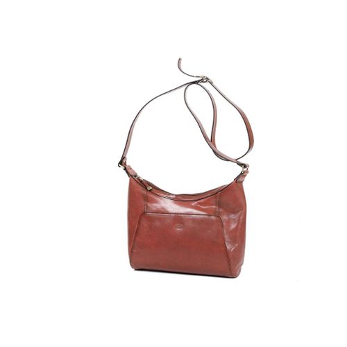 Sac à main/ Besace Katana en cuir de Vachette collet K 82362 - Marron