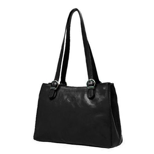 Sac shopping Katana en cuir de Vachette collet K 82533 - Noir