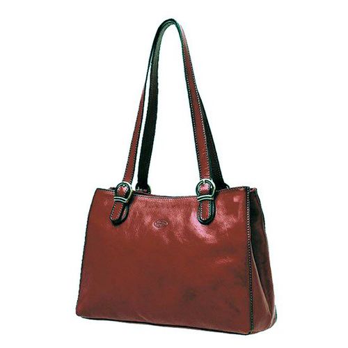 Sac shopping Katana en cuir de Vachette collet K 82533 - Marron