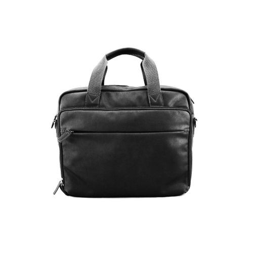 Porte-ordinateur Katana cuir de vachette vieilli K 21166 - Noir