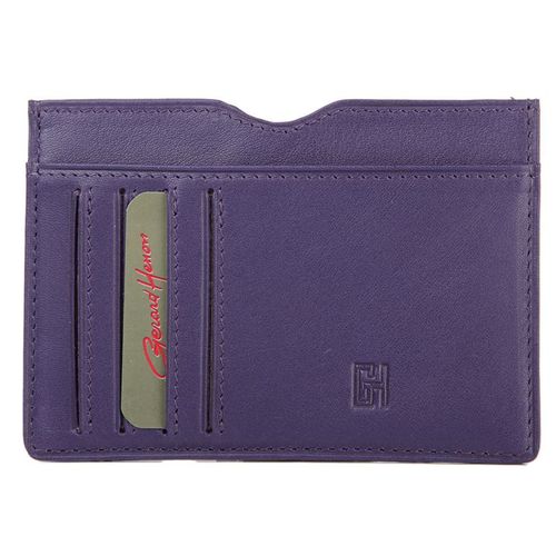 Porte cartes Gérard Henon Softline Cuir de Vachette Lisse GH 33585 - Violet
