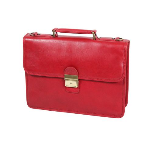 Cartable Katana Cuir de Vachette gras K31025 - Rouge