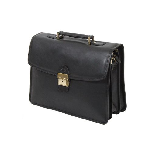 Cartable Katana Cuir de Vachette gras K31033 - Noir